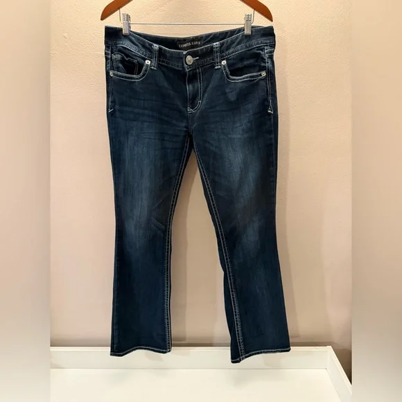 Express Women's Deep Indigo Boot Cut Jeans - Picture 1 of 7
